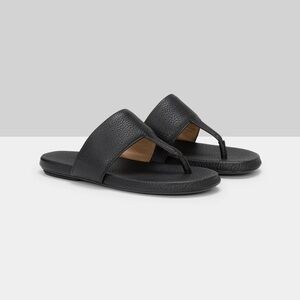 Marsèll Spanciata Leather Thong Sandals Pebbled Black Size 38 GUC